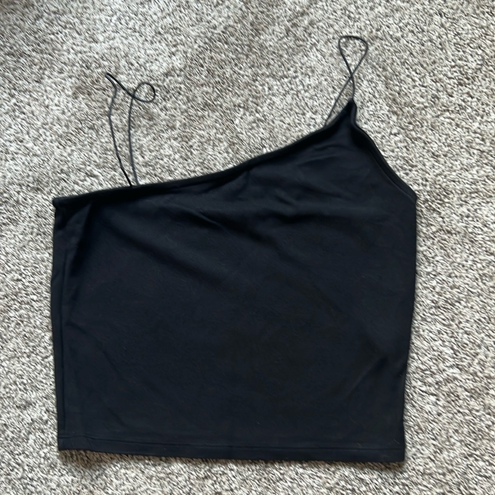 NA-KD Black Cropped Knit Top